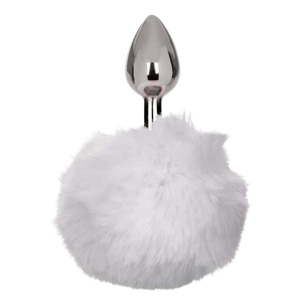 Wild Faux Fur Bunny Tail and Metallic Anal Plug