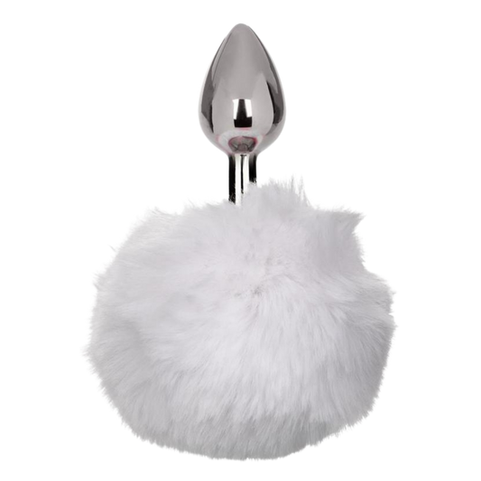 Wild Faux Fur Bunny Tail and Metallic Anal Plug