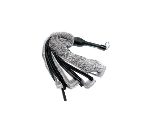 Rabbit Fur and Leather Flogger